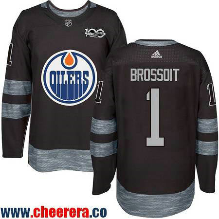 Laurent Brossoit Edmonton Oilers black jersey