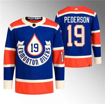 Lane Pederson Edmonton Oilers royal Heritage jersey
