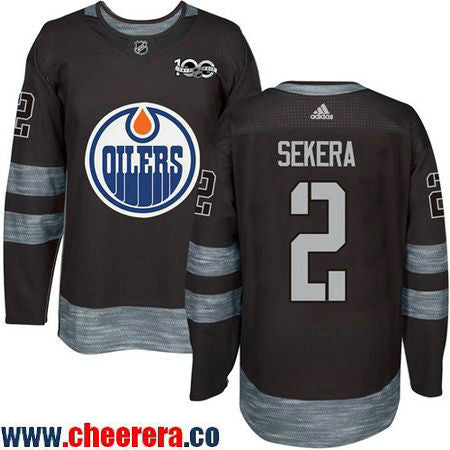 Andrej Sekera Edmonton Oilers black jersey