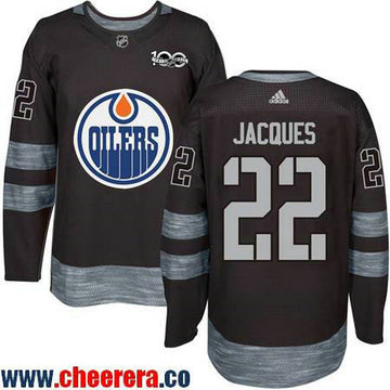 Jean-Francois Jacques Edmonton Oilers black jersey