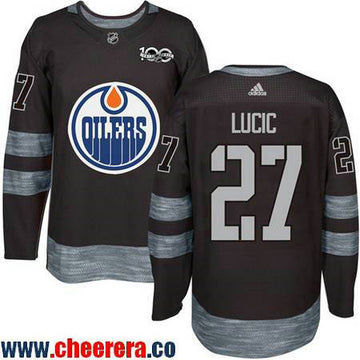 Milan Lucic Edmonton Oilers black jersey