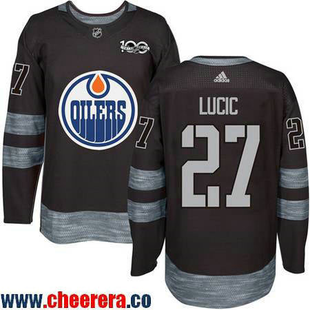 Milan Lucic Edmonton Oilers black jersey