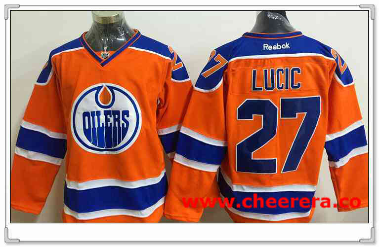 Milan Lucic Edmonton Oilers orange Alternate jersey