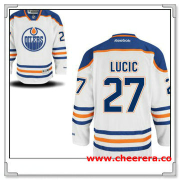 Milan Lucic Edmonton Oilers white Away jersey