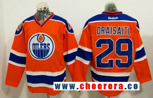 Leon Draisaitl Edmonton Oilers orange jersey