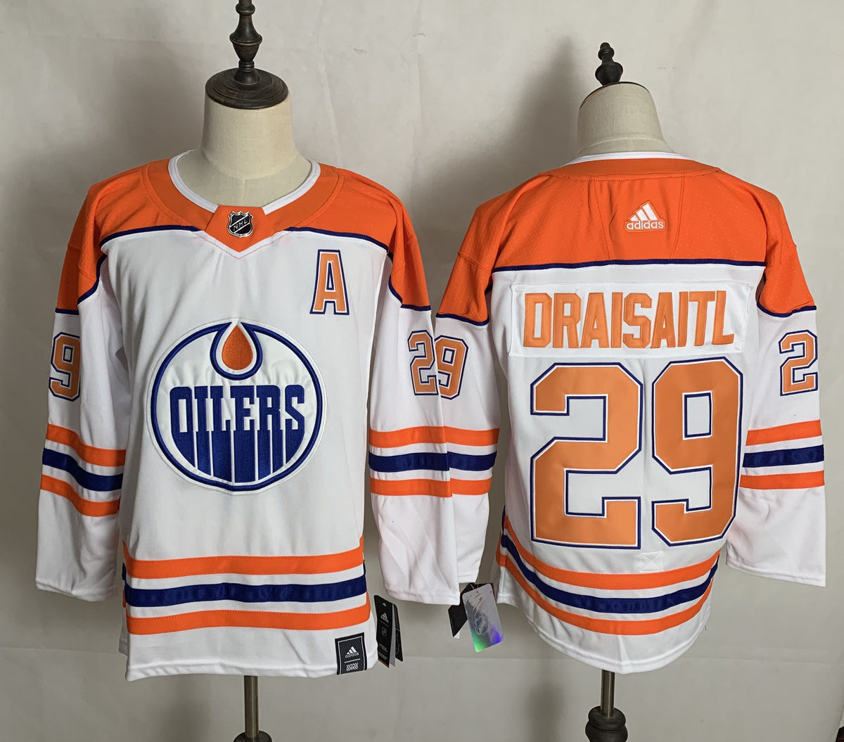 Leon Draisaitl Edmonton Oilers white Retro jersey