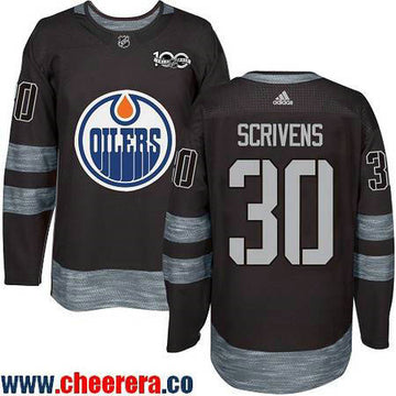 Ben Scrivens Edmonton Oilers black jersey
