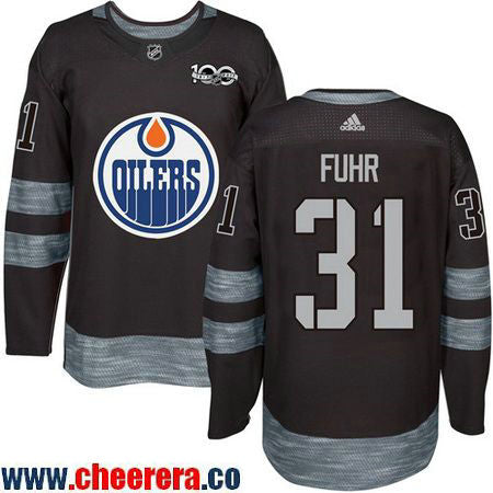 Grant Fuhr Edmonton Oilers black jersey