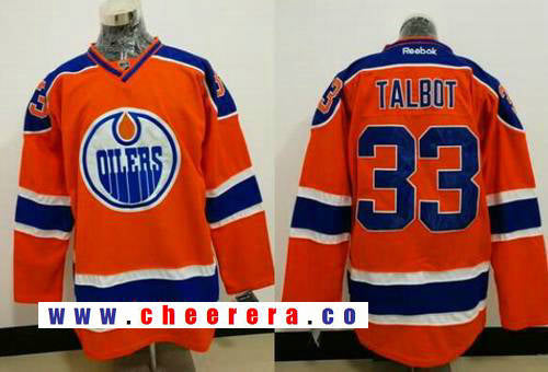 Cam Talbot Edmonton Oilers orange jersey