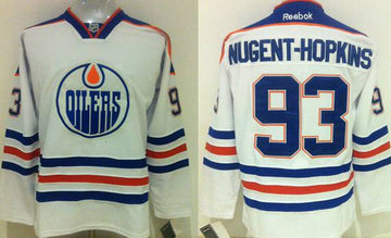Ryan Nugent-Hopkins Reebok Edmonton Oilers white Away jersey