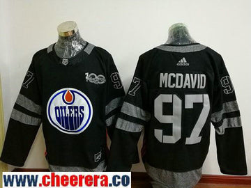 Connor McDavid Edmonton Oilers black jersey