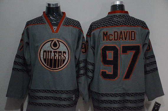 Connor McDavid Edmonton Oilers charcoal jersey