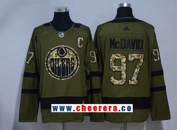 Connor McDavid Edmonton Oilers green Salute To Service jersey