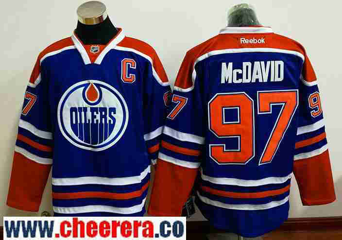 Connor McDavid Edmonton Oilers royal jersey