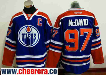 Connor McDavid Edmonton Oilers royal jersey