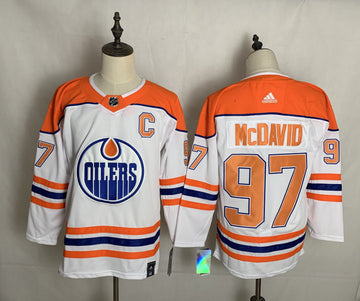 Connor McDavid Edmonton Oilers white Retro jersey