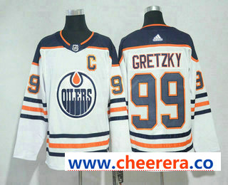 Wayne Gretzky C Patch Edmonton Oilers white jersey