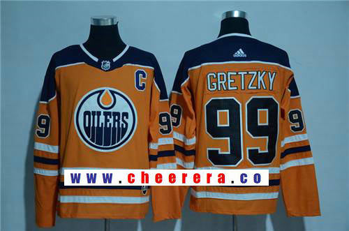 Wayne Gretzky Edmonton Oilers orange jersey