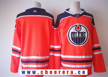 Custom Edmonton Oilers orange Home jersey
