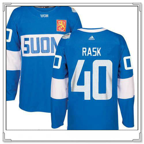 Tuukka Rask Adidas Team Finland blue jersey