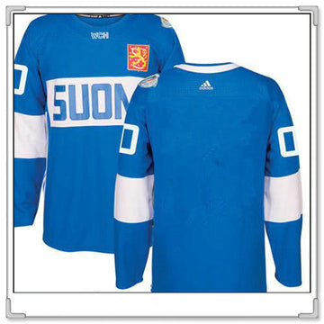 Blank Adidas Team Finland blue jersey