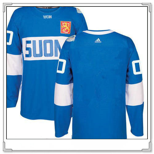 Blank Adidas Team Finland blue jersey