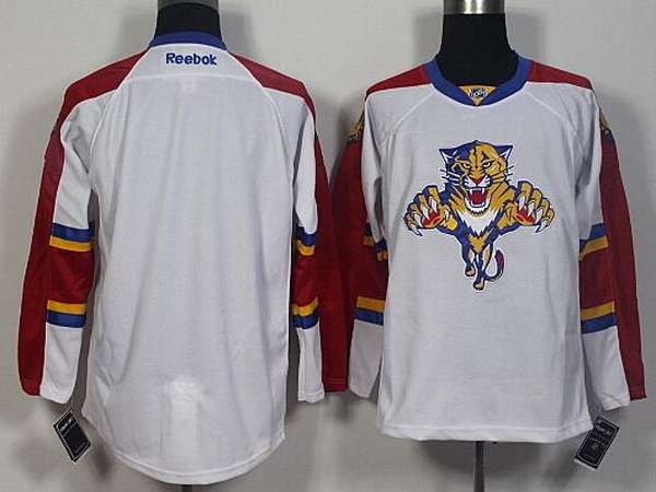 Blank Reebok Florida Panthers white Away jersey