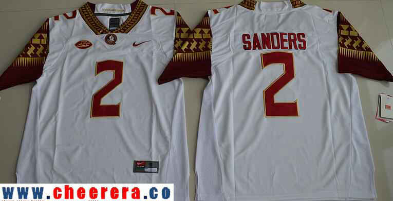 Deion Sanders Florida State Seminoles white jersey