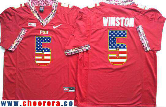 Jameis Winston Florida State Seminoles red Fashion jersey