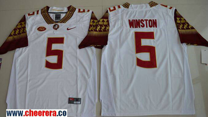 Jameis Winston Florida State Seminoles white jersey