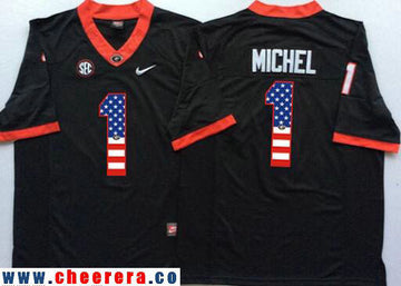 Sony Michel Georgia Bulldogs black Fashion jersey