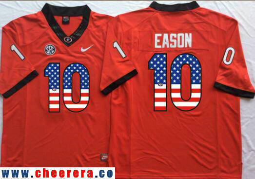 Jacob Eason Georgia Bulldogs red Fashion jersey