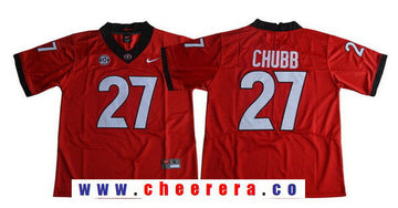 Nick Chubb Georgia Bulldogs red Limited jersey