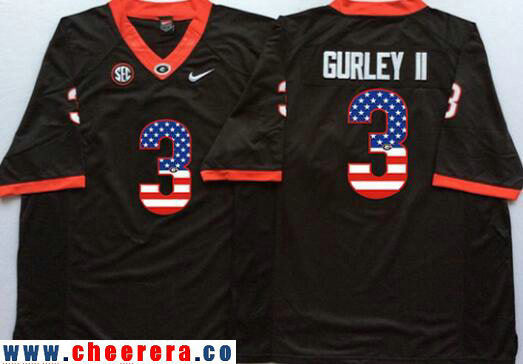 Todd Gurley II Georgia Bulldogs black Fashion jersey