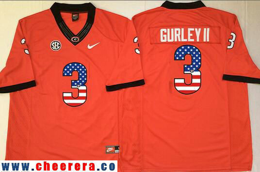 Todd Gurley II Georgia Bulldogs red Fashion jersey
