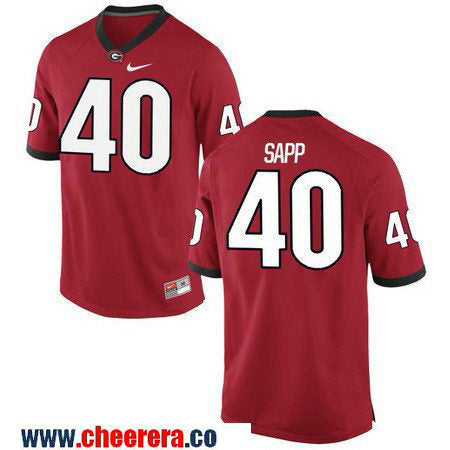 Theron Sapp Georgia Bulldogs red jersey