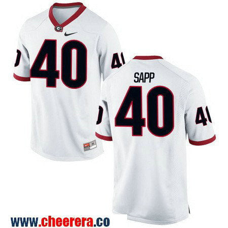 Theron Sapp Georgia Bulldogs white jersey
