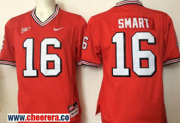 Coach Kirby Smart Georgia Bulldogs red jersey