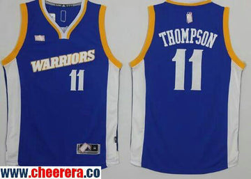 Klay Thompson Golden State Warriors blue Retro jersey