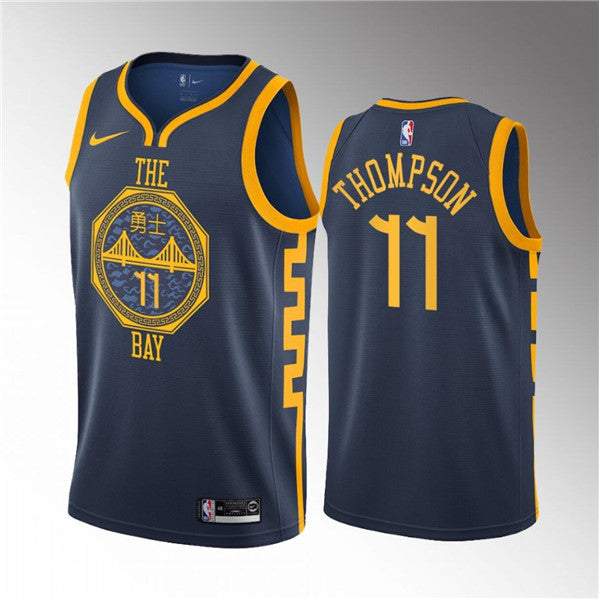 Klay Thompson Golden State Warriors navy jersey
