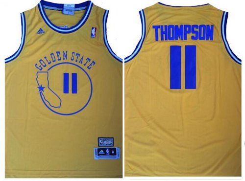 Klay Thompson Golden State Warriors yellow Throwback jersey