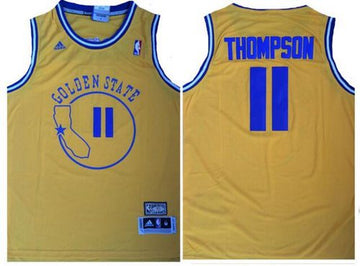 Klay Thompson Golden State Warriors yellow Throwback jersey