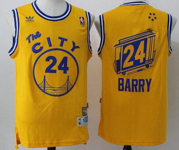 Rick Barry Golden State Warriors yellow Throwback jersey