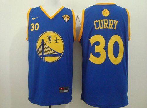 Stephen Curry Chinese Golden State Warriors blue Authentic jersey