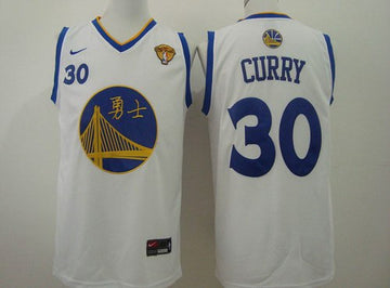 Stephen Curry Chinese Golden State Warriors white Authentic jersey