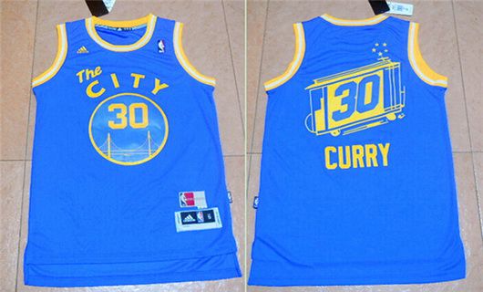 Stephen Curry Revolution Golden State Warriors blue Retro jersey