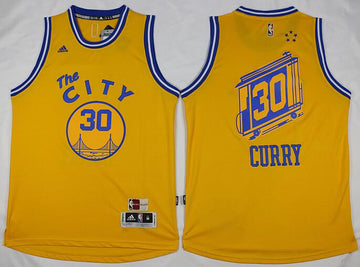 Stephen Curry Revolution Golden State Warriors yellow Retro jersey