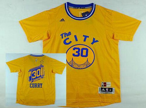 Stephen Curry Revolution Golden State Warriors yellow Retro jersey