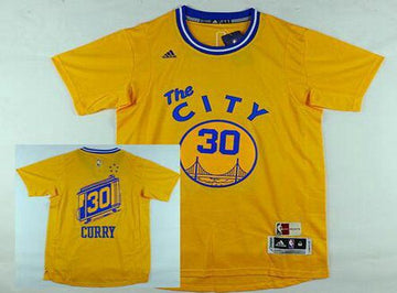 Stephen Curry Revolution Golden State Warriors yellow Retro jersey