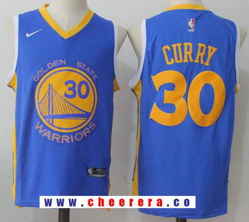 Stephen Curry Golden State Warriors royal jersey